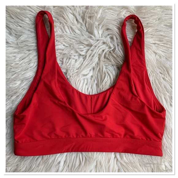 Andie The Ventura Top Pull On Scoop Neck Swim Top Cherry Red Size Extra Large - Picture 2 of 6